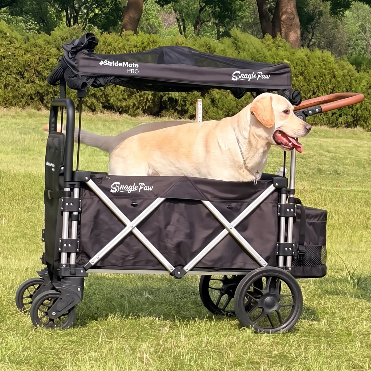 Snagle Paw StrideMate PRO –  Dog Strollers for Large Dogs with Ramp – Heavy‑Duty 220 lb Capacity Large Dog Stroller Wagon for Senior, Injured & Disabled Pets, Spacious Cabin for Large Breeds, Outdoor Adventures & Recovery
