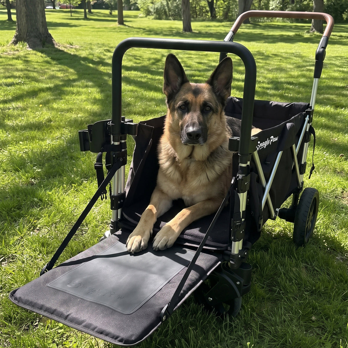 Snagle Paw StrideMate PRO –  Dog Strollers for Large Dogs with Ramp – Heavy‑Duty 220 lb Capacity Large Dog Stroller Wagon for Senior, Injured & Disabled Pets, Spacious Cabin for Large Breeds, Outdoor Adventures & Recovery