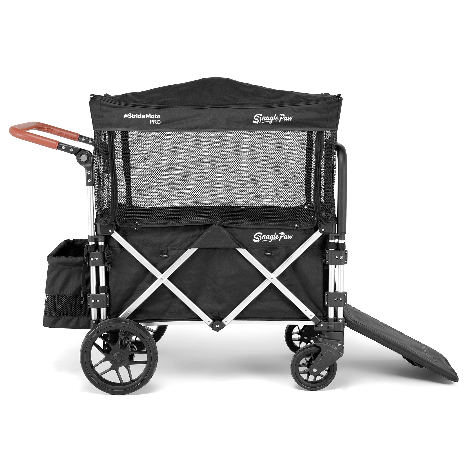 Snagle Paw StrideMate PRO – Best Dog Strollers for Large Dogs with Ramp – Heavy‑Duty 220 lb Capacity Large Dog Stroller Wagon for Senior, Injured & Disabled Pets, Fits 2 Dogs, Outdoor Adventures & Recovery