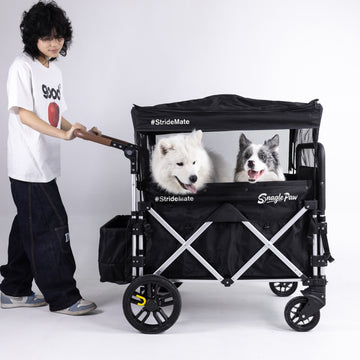 Dog Stroller Wagon is roomy enough for four little dogs, and every detail is built to make your journeys together easier, warmer, and happier.