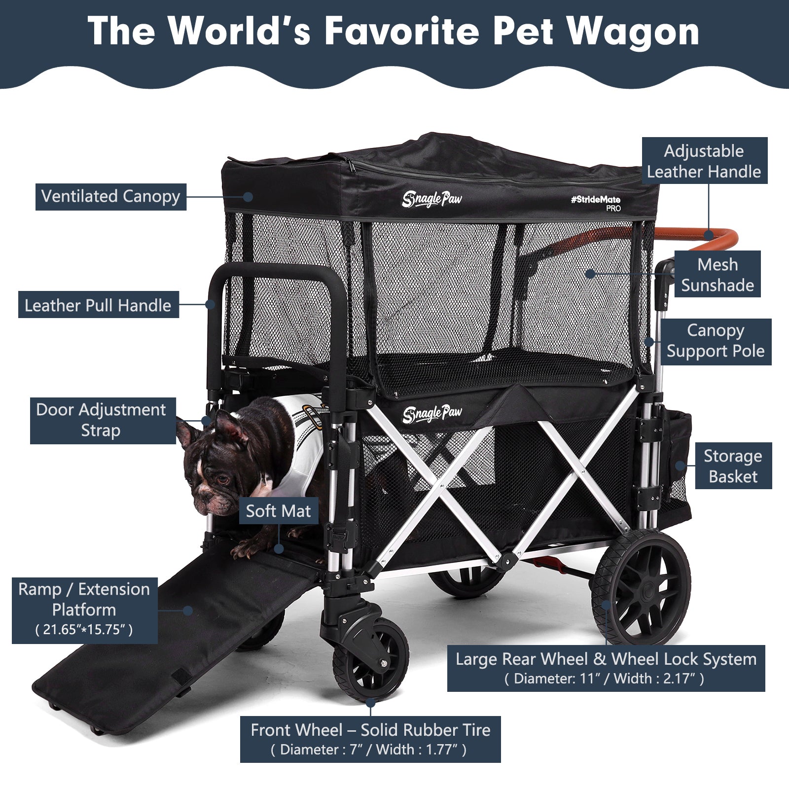 strdidemate pro dog stroller,the world's favourite pet wagon